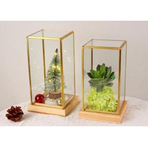 Glass artifact succulent cover copper golden gife package box jewelry accessories window display box Yiwu wholesale