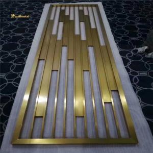 China PVD Stainless Steel Room Divider , 30mm Laser Cut Decorative Steel Privacy Panel wholesale