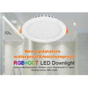 China Milight Wifi IP65 Waterproof 15W RGB+CCT LED Downlight 2.4G RGB and CCT adjustable 3000k to 6000k LED Ceiling light supplier