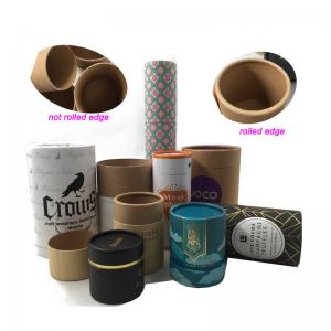 China Biodegradable Cylinder Packaging Round Paper Carton Box , Cardboard Tube With Lid supplier