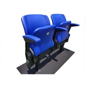 China PLastic Floor Mounted Folding Stadium Chairs With Armrest on sale