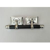 China Moulded Coffin Hardware / Casket Handles Wholesale Silver And Black on sale