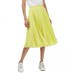 China women clothing midi skirt long chiffon pleated maxi skirt supplier