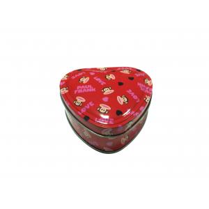 China Heart Shaped Chocolate Tin Box Tinplate Containers For Food Packaging supplier