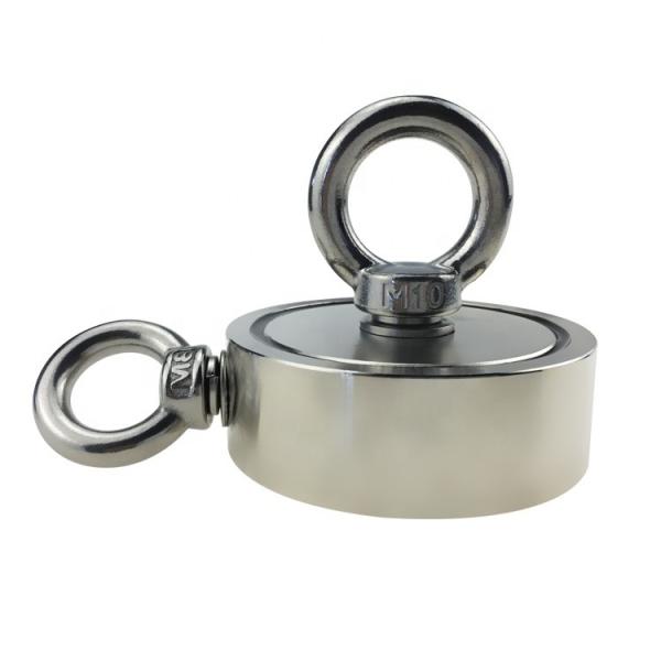 D75mm 200 kg Pull Force Double Sided Round Strong Magnetic Fishing Kit Salvage Magnet with Hook