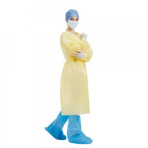 120x140cm Sterile Disposable Gowns , long ties Hospital Isolation Gown