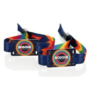 Full Color F08 1K RFID Fabric Wristband Sporting Events Music Festivals NFC Parties Ticket Bracelet For Cashless Event
