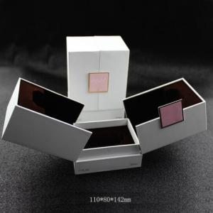 China 1200G Paperboard Double Open Perfume Gift Box White Luxury Cosmetic Packaging supplier