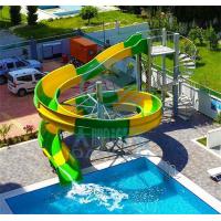China 3 Meters High Open Body Slide, Green And Yellow Swimming Pool Slide on sale