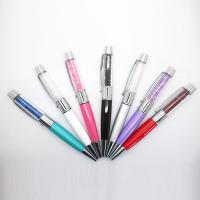 China Shiny Crystal Can Writing Pen Usb Transparent Container Metal UDP Flash Chip on sale