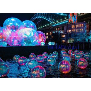 Outdoor Bubble Mirror Balls For Rainbow Inflatable Shape Balloon 3.5m
