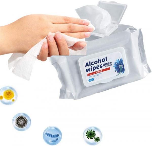 Alcohol Alcohol Wet Wipes Antibacterial Antiseptic For Killing 99.99% Virus