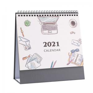 China 1500gsm Cardboard Calendar Printing Service Monthly Standing Flip Desk Calendars supplier