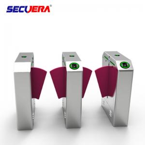 China Smart Retractable Flap Barrier Gate Turnstile Security Subway Wing Gate supplier