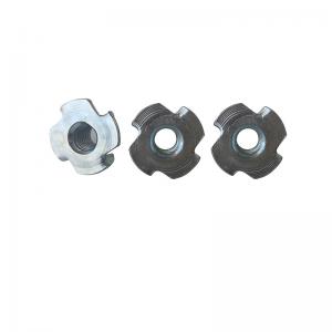 China Four Claw Wood Furniture Environmental Protection Blue Zinc Tee Nuts Iron Plated supplier
