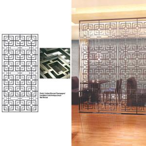 China 304 Gold Metal Room Divider Stainless Steel Not Perforated supplier