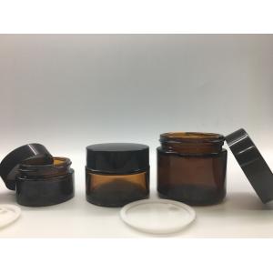 5g Mini Glass Cosmetic Jar Brown Color 120ml Amber Glass Jar