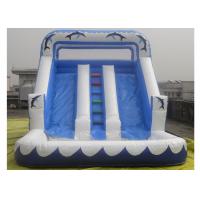China Three lines Inflatable Water Slide With Pool For Kids / Adults Inflatable Slide Park on sale