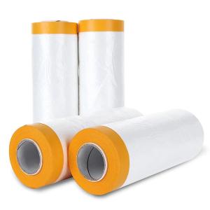 PE Transparent  Pre Taped Masking Film Paper Dustproof Auto Painting