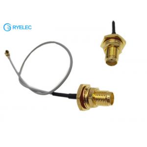 China Waterproof IP67 SMA Female Connector With Ring To Ipex 150mm 1.13mm Pigtail RF Cable supplier