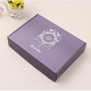 China Foldable Purple Corrugated Paper Gift Packaging Box Silver Foil Stamping supplier