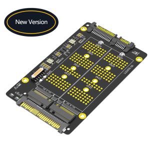China Nueva versión 2 en 1 Combo M.2 (NGFF) NVME PCI-E SSD a U.2 SFF-8639 & M.2 (NGFF) SATA SSD a SATA Adaptador supplier