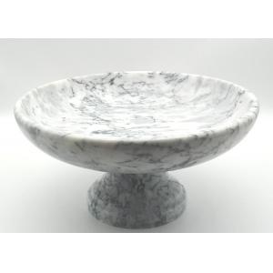 China Grey Stone Serving Bowl , Table Decorative Stone Bowl Natural Solid Marble supplier