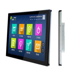 China 防水 IP65 21.5 インチ 容量タッチスクリーン 産業用パネル PC 埋め込み扇風機なし Linux ウィン コンピュータ 広告ボード wholesale