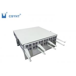 China Aluminum Fiber Optic Patch Panel , Small Fiber Patch Panel LC Quad Adapter supplier
