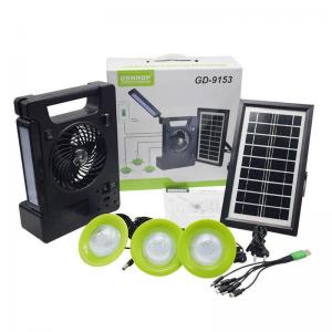 Solar Lighting System Kit  Portable Rechargeable Fan With Eye Protection LED Desk Lamp