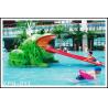 China Frog Shape Water Pool Slides, Aqua Park Fiberglass Small Slide For Kids wholesale