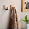 China Solid Wood Beech Wall Hook - Handmade Customizable Coat Hanger wholesale