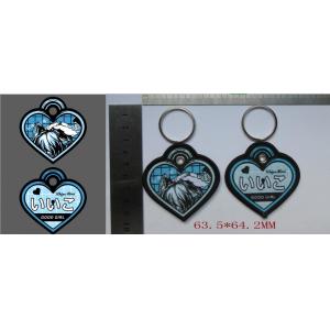 Double Side Custom Woven Keychain Polyester Personalised Key Holder