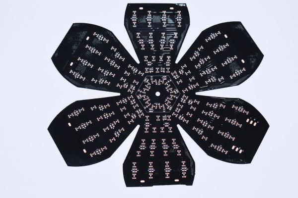 LED flexible cap circuit board Medical Flexible Printed Circuit with Single-layer and double-sided boards   OEM