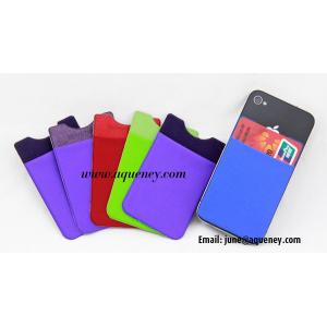 Multifunction lycra smart phone wallet 3M Sticker Smart Wallet for mobile phone