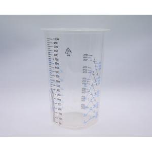 China 1000ml Disposable Mixing cup Auto Plastic Single Use plastic pots measuring printed cup calibrated-up cup wholesale