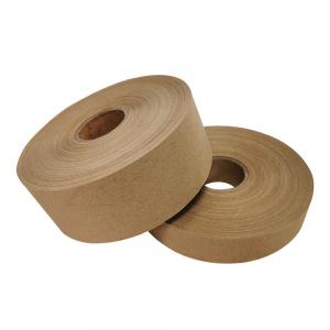 China Water Activated Brown Kraft Wrapping Paper Tape For Carton Case Box Sealing supplier