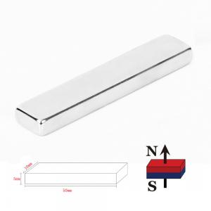 China Nickel Coated F50x10x5mm N48 Heavy Duty Rare Earth Neodymium Bar Magnet for Industrial supplier