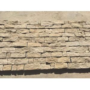 China Chapa cementada el panel de piedra natural amarillo Ledgestone grueso de la piedra de la cultura del revestimiento de la piedra del granito Z wholesale