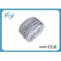 China UTP Gray Cat5e Lan Cable 305m Conductor 4 Pairs CCA 0.48mm HD-PE Insulation PVC Jacket on sale