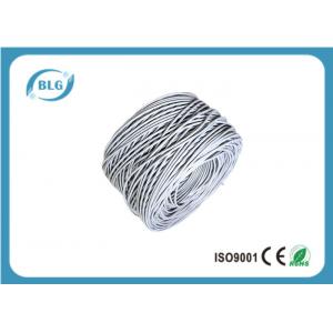 China UTP Gray Cat5e Lan Cable 305m Conductor 4 Pairs CCA 0.48mm HD-PE Insulation PVC Jacket supplier