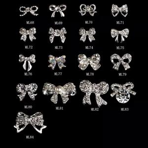 China Butterfly 3D Nail Art Tips Decoration Glitter Rhinestone Alloy Jewelry ML-68-84 supplier