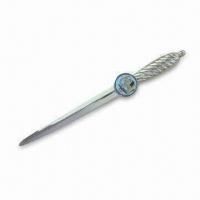 Zinc Alloy Letter Opener, Customized Shapes and Sizes are Welcome
