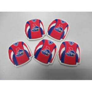 Personalized Football Red Blue T-Shirt Shape Soft PVC Fridge Magnet With Embossed Logo For Souvenirs