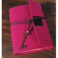 Felt notebook notebook leather strap sketchbook notebook with key diary book