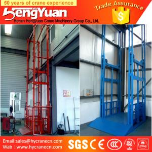 China guide rail chain lifting machine/guide rail chain vertical guide rail goods lift supplier