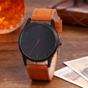 Personalized Watches For Men leather Band 52g Weight Round Crown type