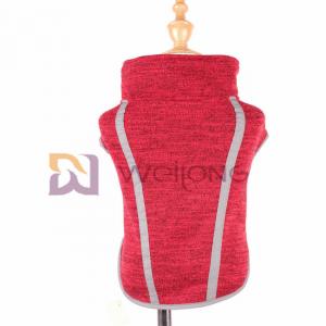 Red Heather Sweatshirt Fleece Autumn Velcro Pet Coat For Dog