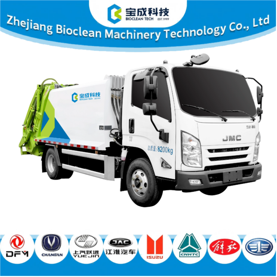 China Automatic Garbage Compactor Truck Carrier Rear Loaders Safety Operation wholesale