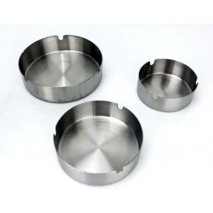 China 0.6mm Custom Tin Cans 12cm Stainless Steel Ashtray Outdoor supplier